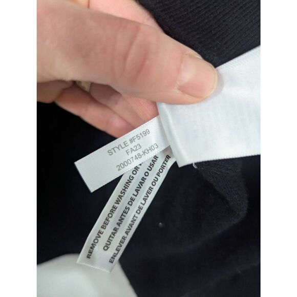 J. Crew Teddie Pullover Sweater women's size XL black cotton Merino Wool - Picture 5 of 5